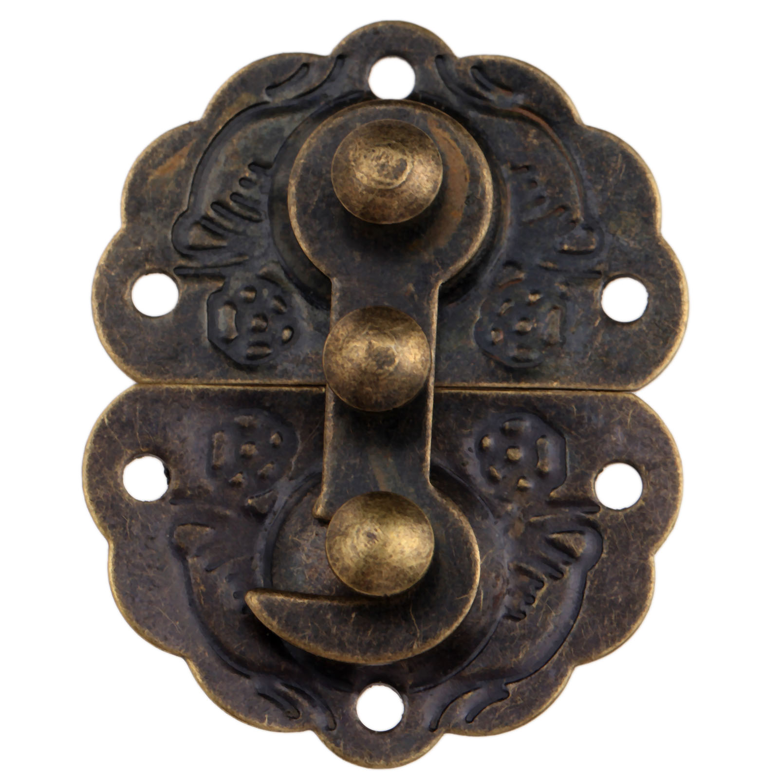 Furniture Interlocking Hardware - 1pc Antique Bronze Box Latch Hasp
