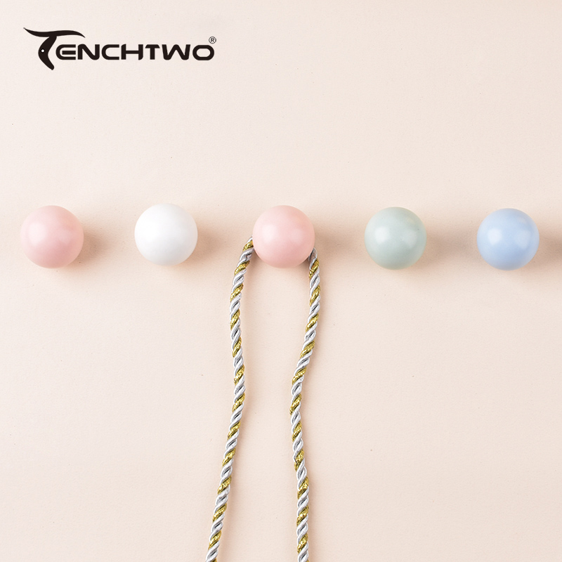 Furniture Hardware Design - Round Ceramic Hook Clothes Hanger Hook