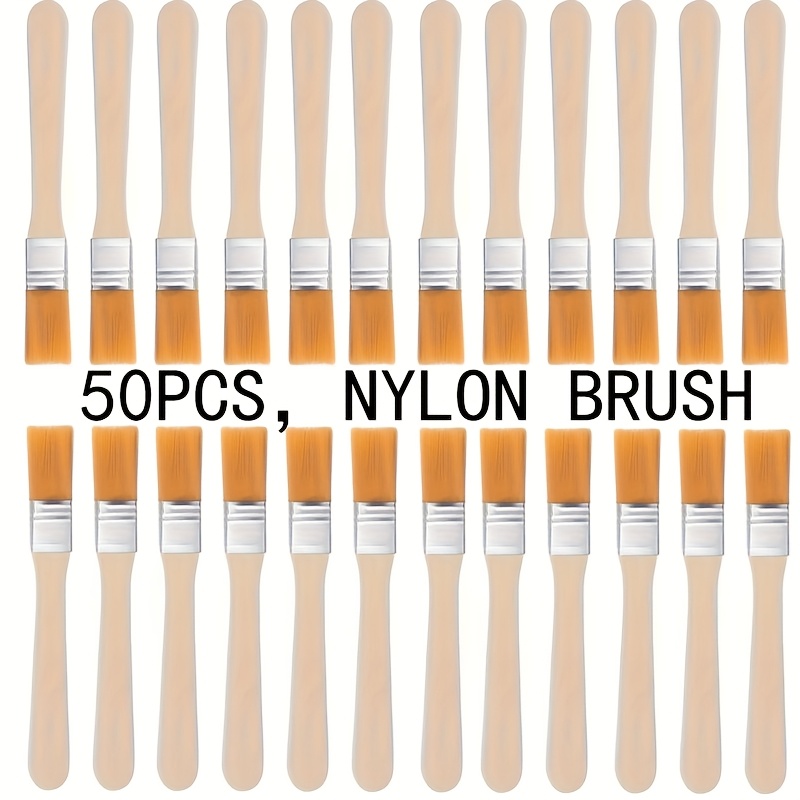 Furniture Hardware Design - 50pcs Nylon Paint Brushes with Wooden
