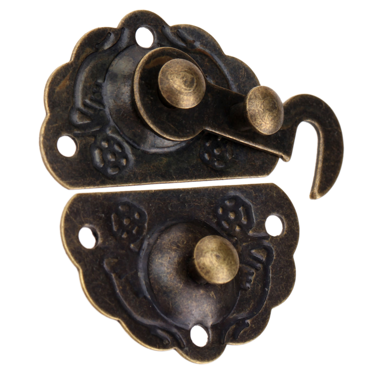 1pc Antique Bronze Box Latch H - Furniture Interlocking Hardware 评论和价格