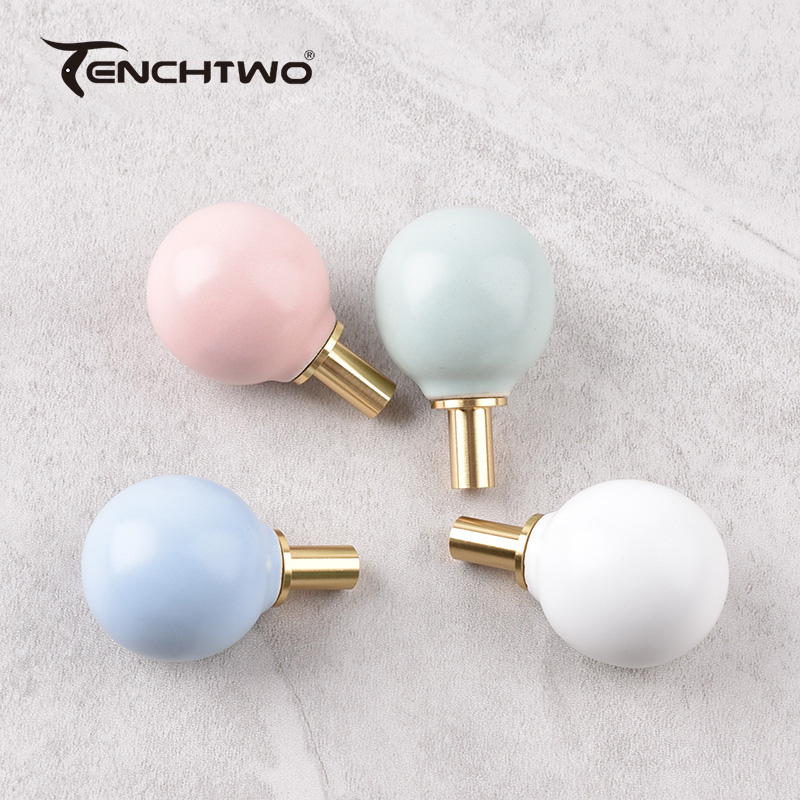Round Ceramic Hook Clothes Han - Furniture Hardware Design 评论和价格