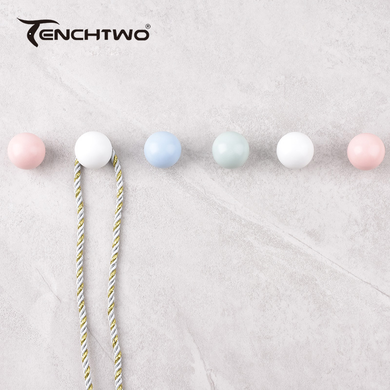 Round Ceramic Hook Clothes Han - Furniture Hardware Design 评论和价格