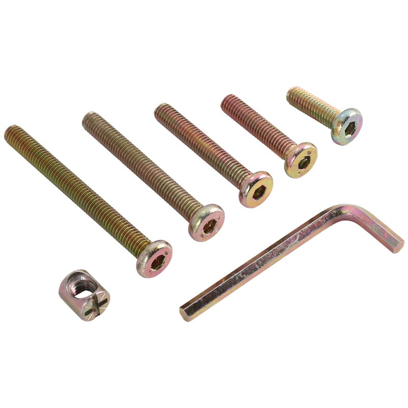 DT17 Baby Bed Screws Bolts Kit - Furniture Hardware Barrel Nut 评论和价格