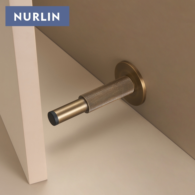 Nurlin Brass  Knurled Door Sto - Door Stopper Heavy 评论和价格