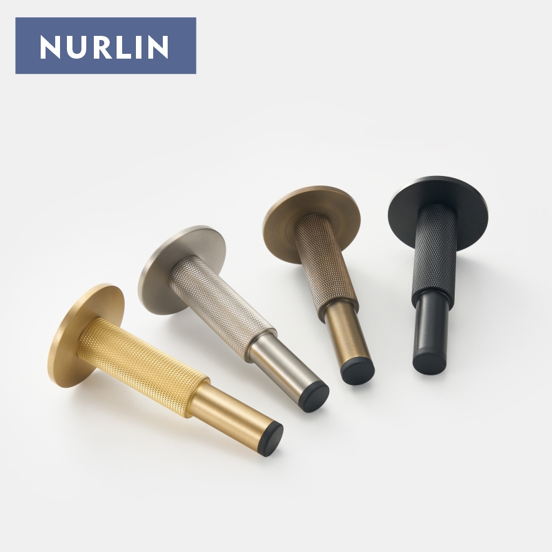 Nurlin Brass  Knurled Door Sto - Door Stopper Heavy 评论和价格