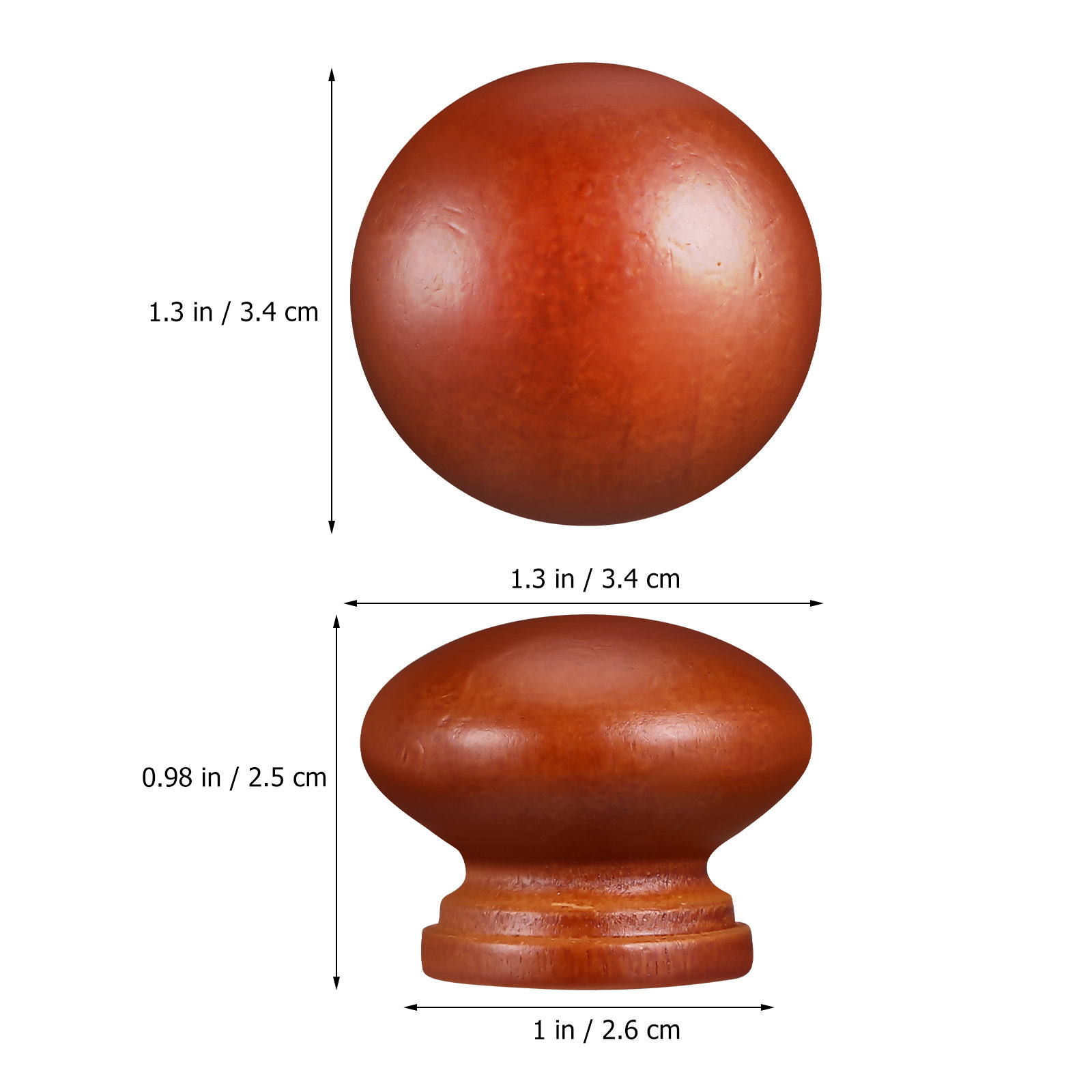 20Pcs Real Wood Knobs Wooden C - Cabinet Knob Round 评论和价格