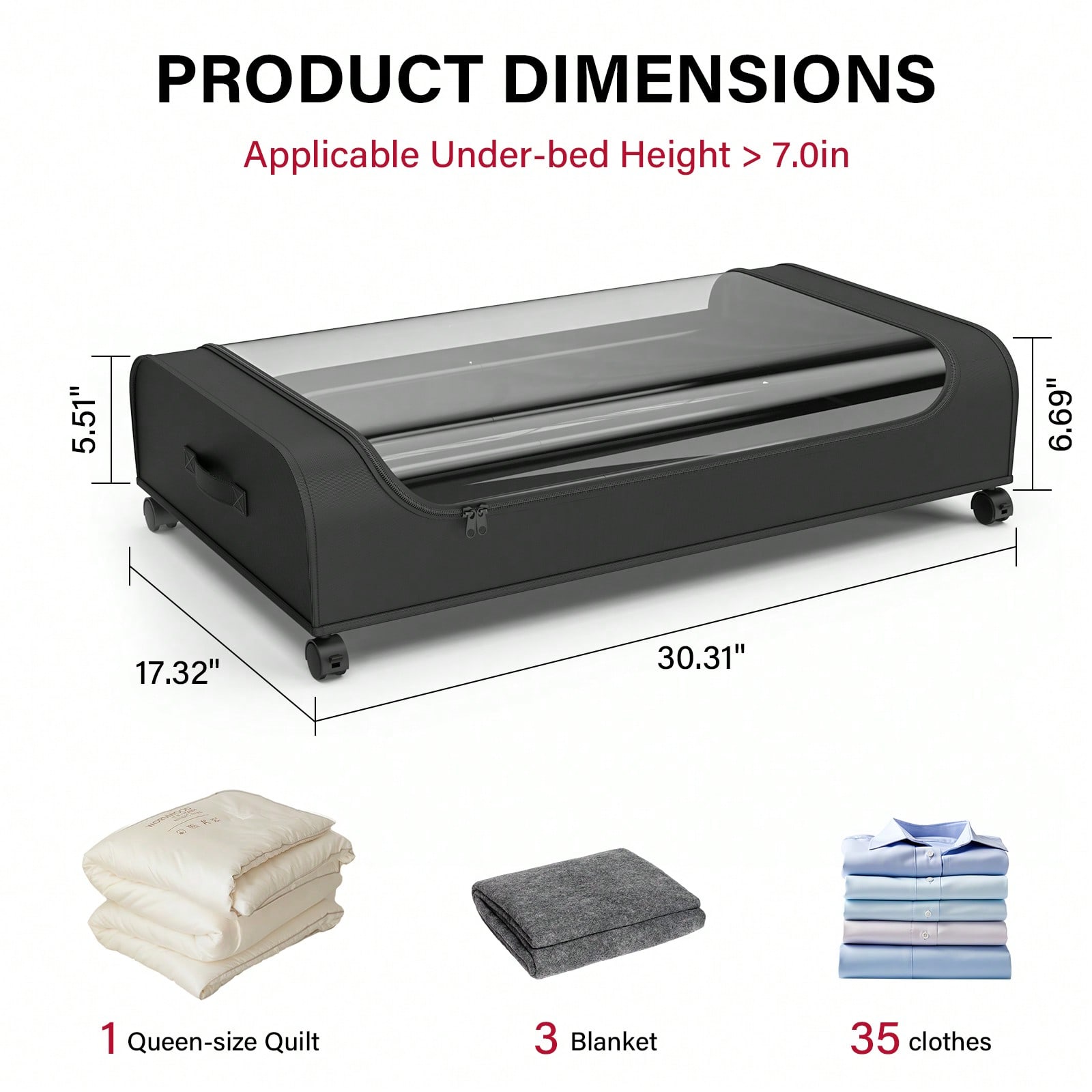 Underbed Storage Organizer Wit - Furniture Hardware For Bed 评论和价格
