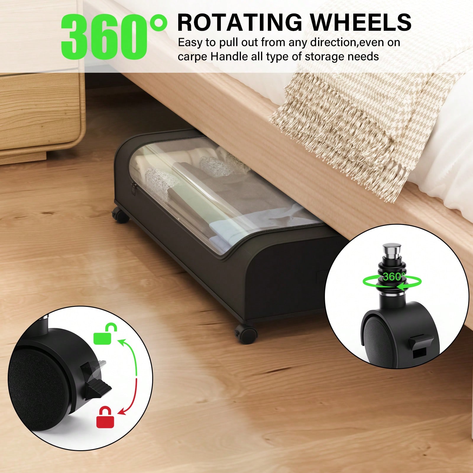 Underbed Storage Organizer Wit - Furniture Hardware For Bed 评论和价格