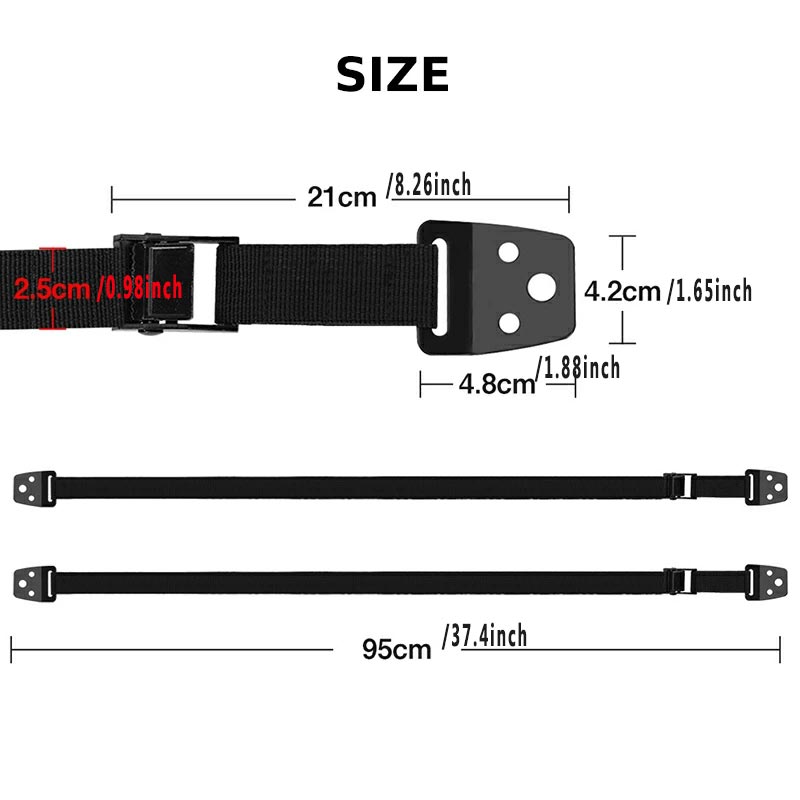 2 Pack Adjustable TV Safety St - Furniture Interlocking Hardware 评论和价格