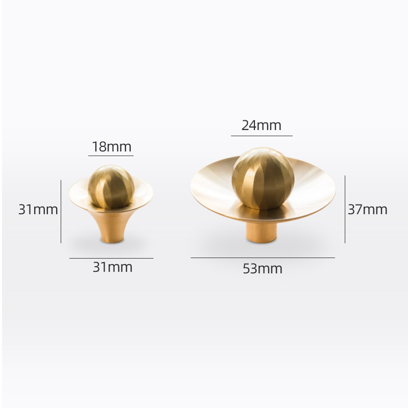 Round Crystal Brass Furniture  - Cabinet Knob Round 评论和价格