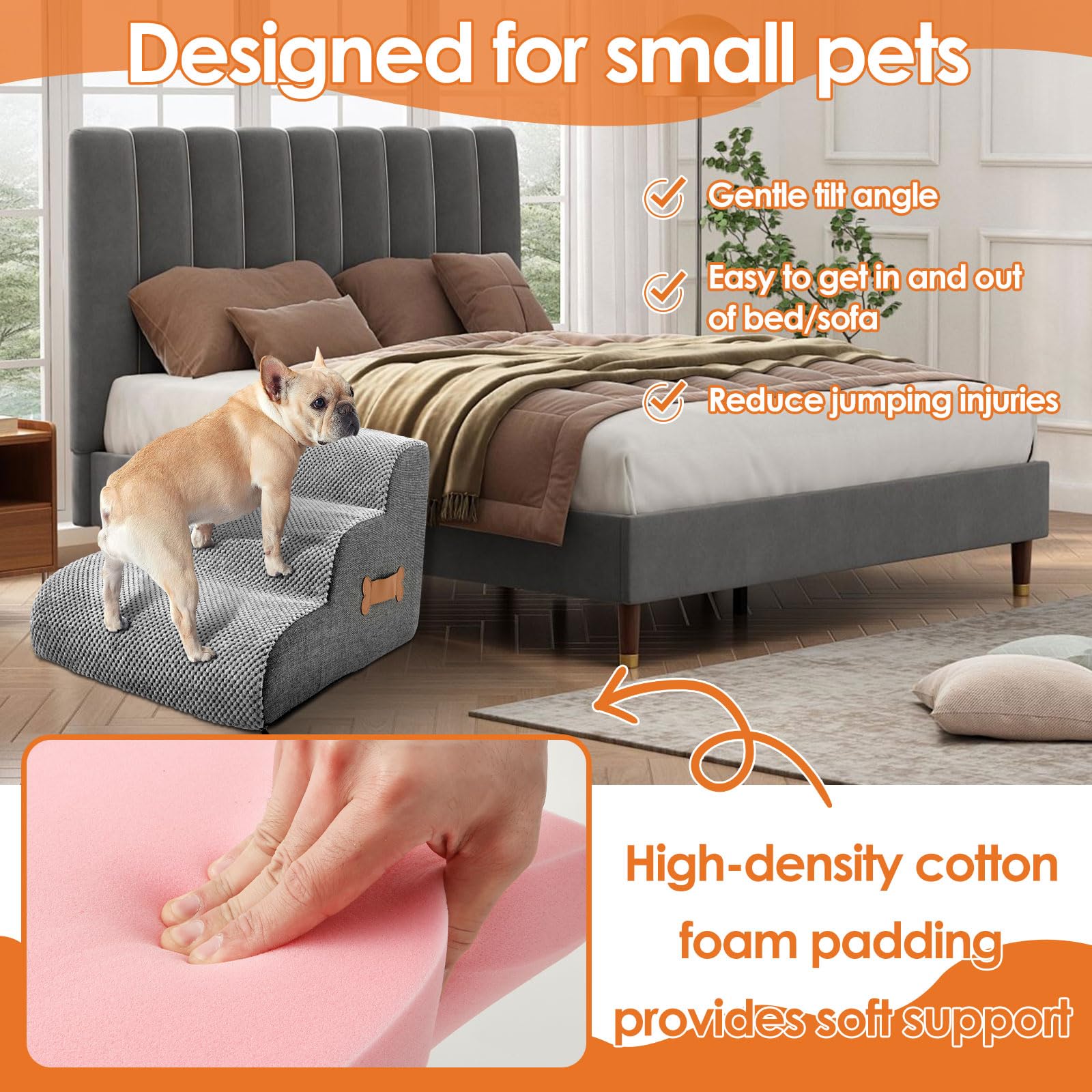Ladder Puppys Stairs Pets Bone - Furniture Hardware For Bed 评论和价格